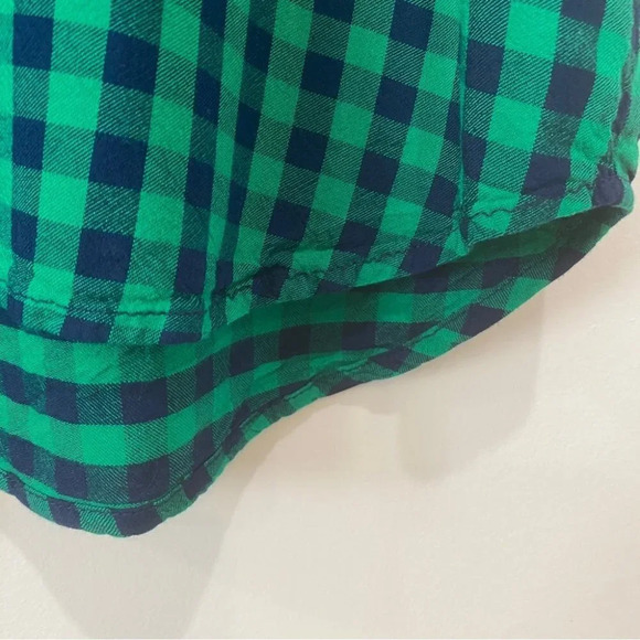 G.H. Bass & Co Women's M Plaid Summer  Tank Top Green 100% Viscose - Picture 3 of 15